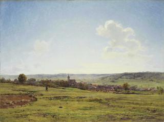 Jean Ferdinand Monchablon - Paysage Près De Fresnes