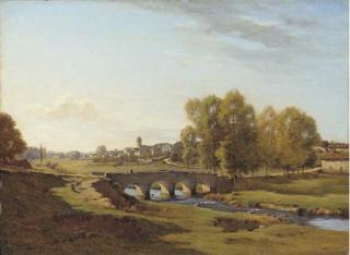 Jean Ferdinand Monchablon - Pont sur la Soâne à Monthureaux, Vosges