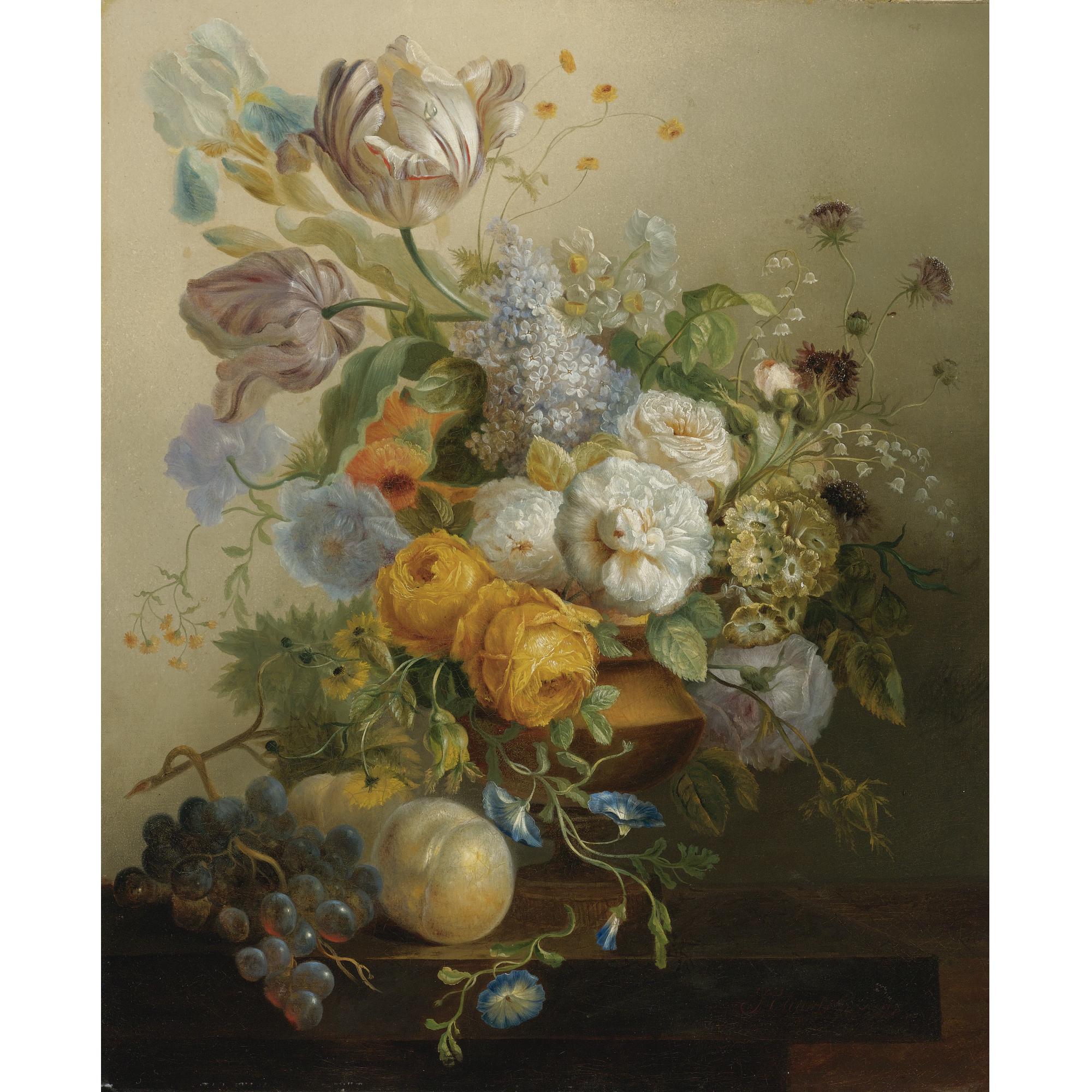 Jean-François Eliaerts - Still Life Of Flowers And Fruit