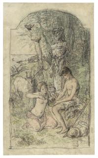 Jean-François Millet - Daphnis and Chloé (Le Printemps)