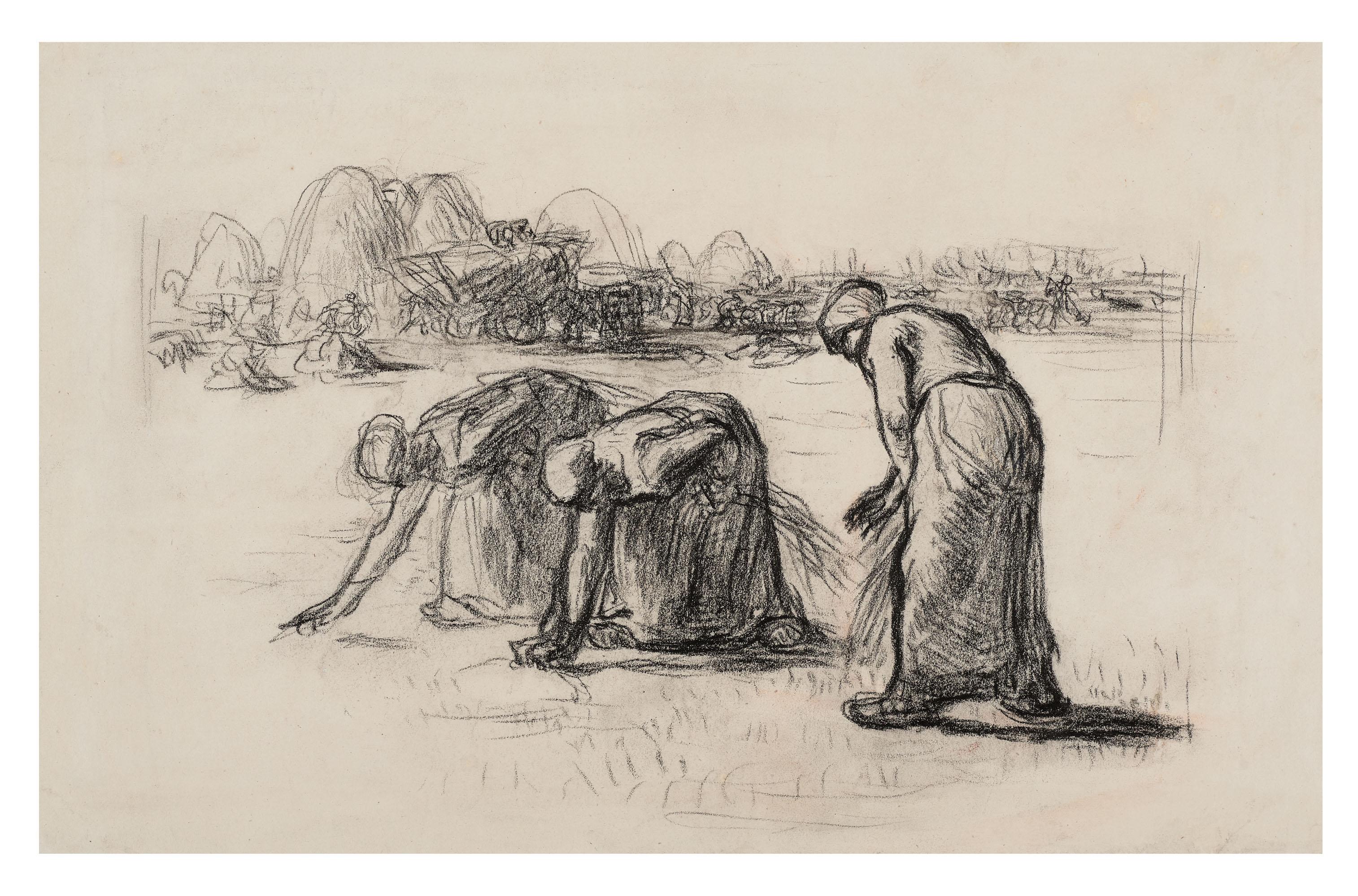 Jean-Francois Millet - Étude Pour Les Glaneuses