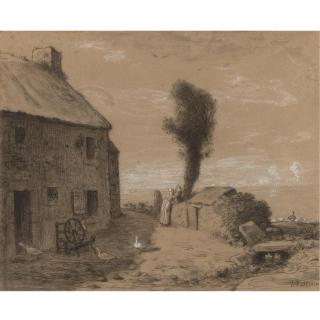 Jean-François Millet - French End Of The Hamlet Of Gruchy