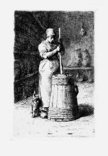 Jean Francois Millet - La Baratteuse (Delteil 10)
