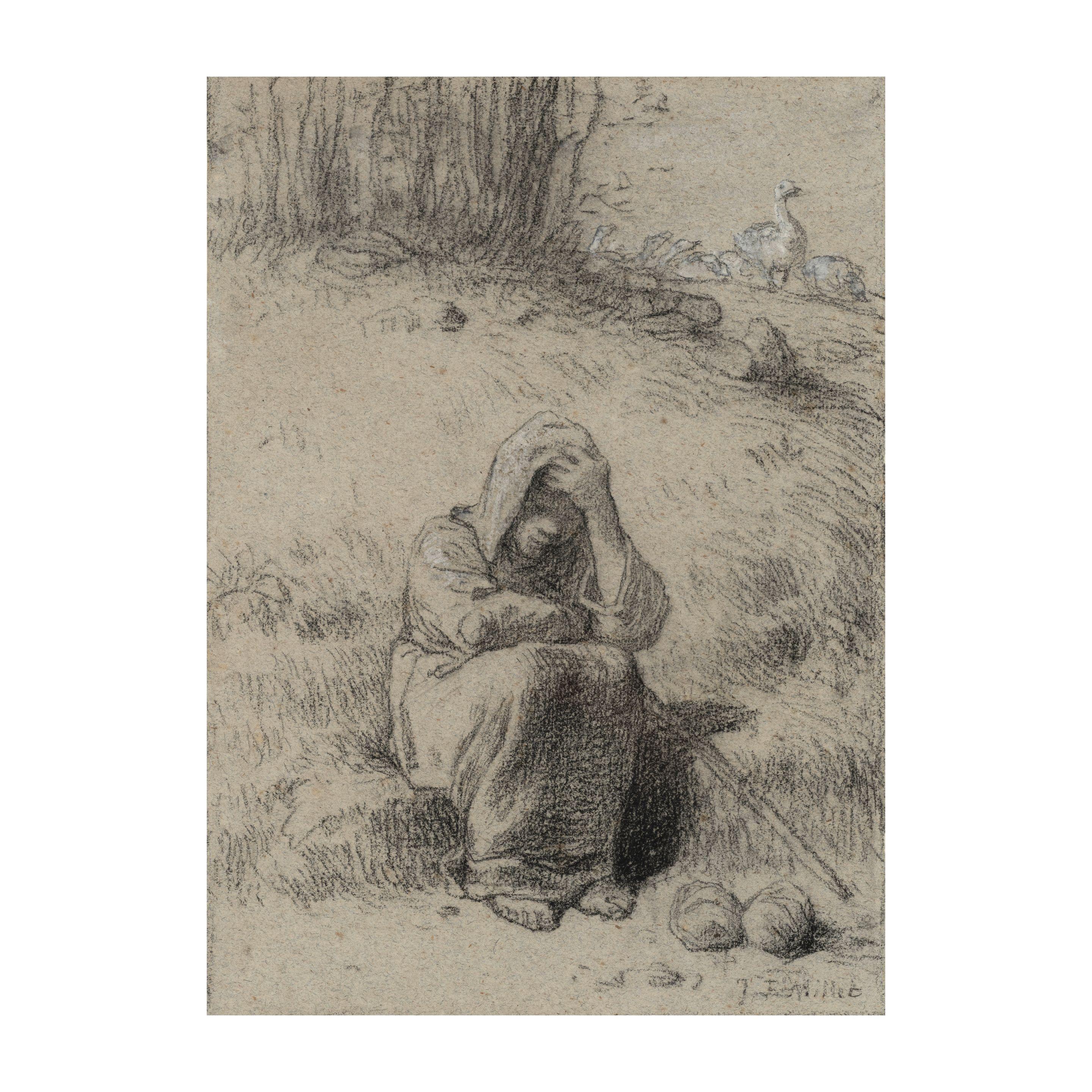 Jean-Francois Millet - La gardeuse d\'oies