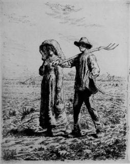 Jean-Francois Millet - Le départ pour le travail (Delteil 19)