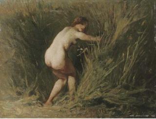 Jean-François Millet - Nymphe Dans Les Roseaux