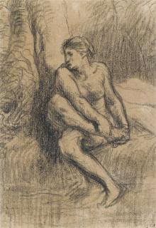 Jean-François Millet - Seated nude