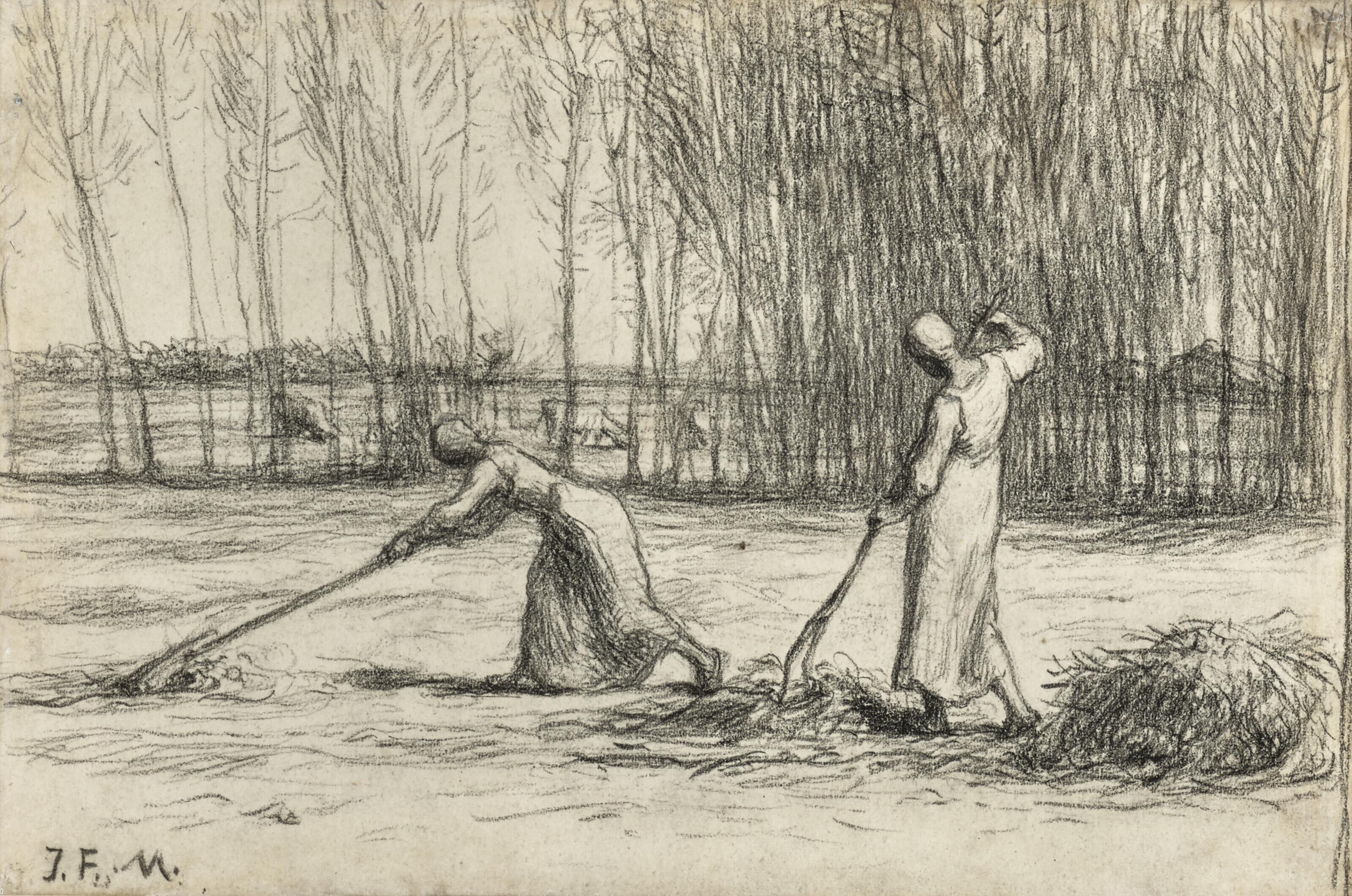 Jean-François Millet - Two Women Working Hay