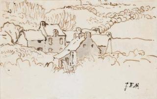 Jean-François Millet - Village dans la campagne normande