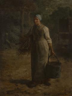 Jean-François Millet - Woman Carrying Firewood and a Pail