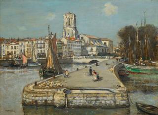 Jean-François Raffaëlli - A Sunlit Port