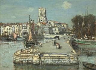 Jean-François Raffaëlli - A sunlit port