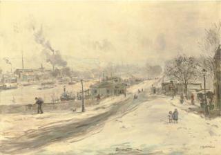 Jean-François Raffaëlli - Au Bord de la Seine, Environs de Paris