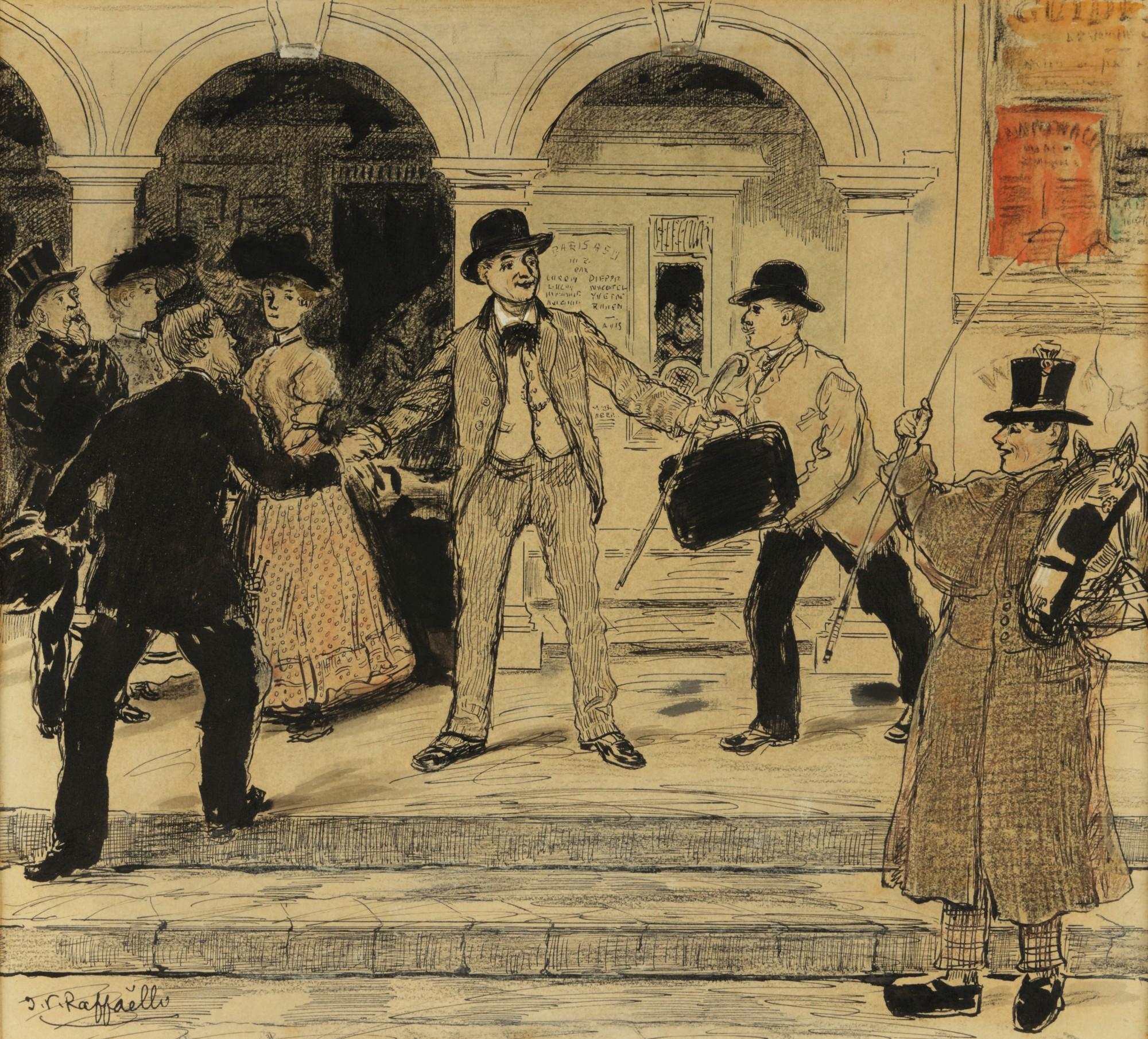 Jean-François Raffaëlli - Comédien Arrivant Dans Une Ville De Province