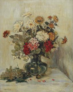 Jean-François Raffaëlli - Fleurs et raisins