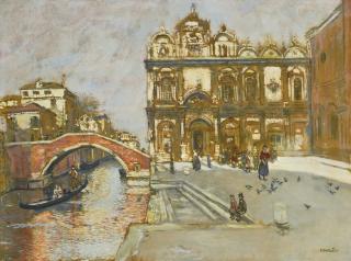 Jean-François Raffaëlli - French campo San Giovanni E Paolo, Venise