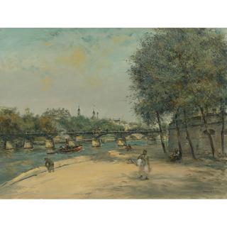 Jean-François Raffaëlli - French l\'Institut De France Et Le Pont Des Arts