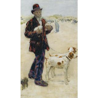 Jean François Raffaëlli - French Man Walking Dogs