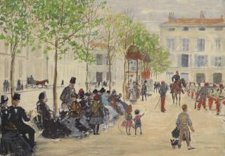 Jean-François Raffaëlli - La Place Monge à Paris