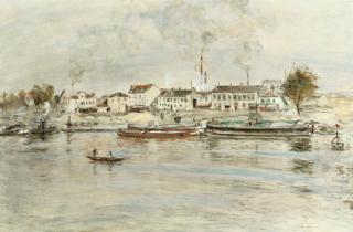 Jean François Raffaëlli - La Seine à Suresnes, Issy-les-Mouleneaux