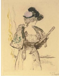 Jean-Francois Raffaelli - L\'Actrice en Scène (Delteil 51)