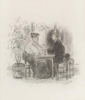 Jean François Raffaelli - Le bouteille du vin