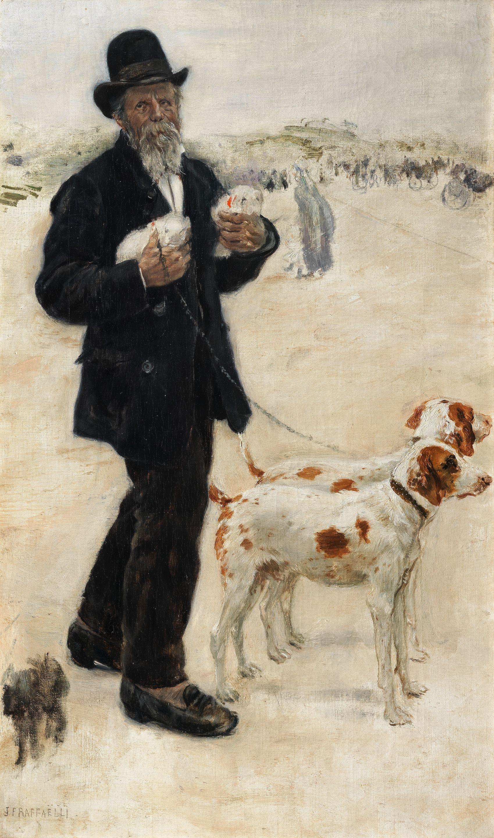 Jean François Raffaëlli - Le Dresseur De Chiens