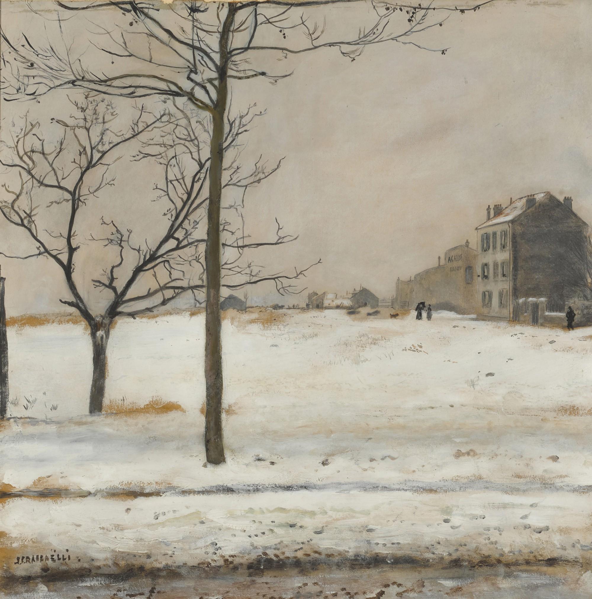 Jean-François Raffaëlli - Montmartre Sous La Neige