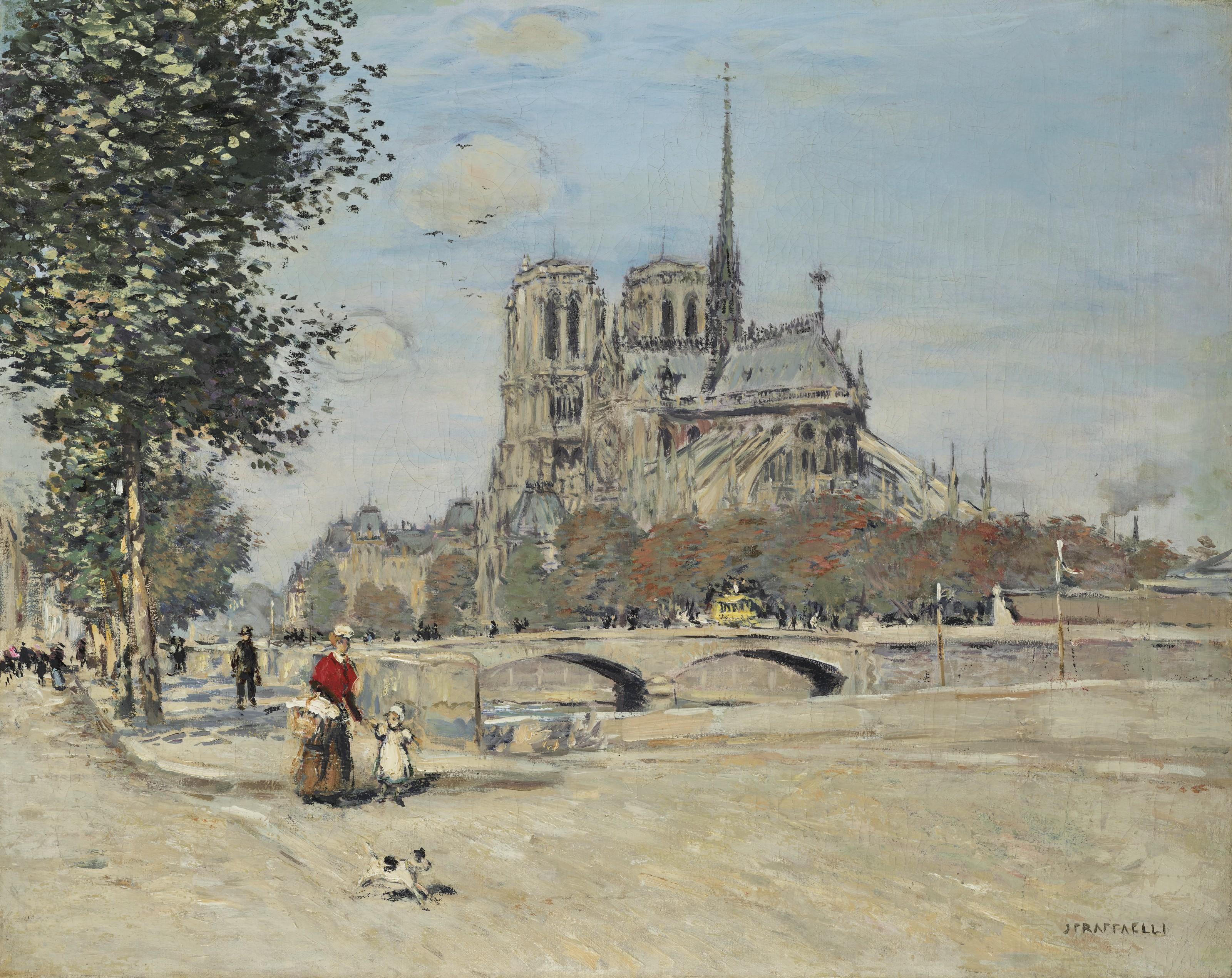 Jean-François Raffaëlli - Notre-Dame de Paris et le pont de l’Archevêché