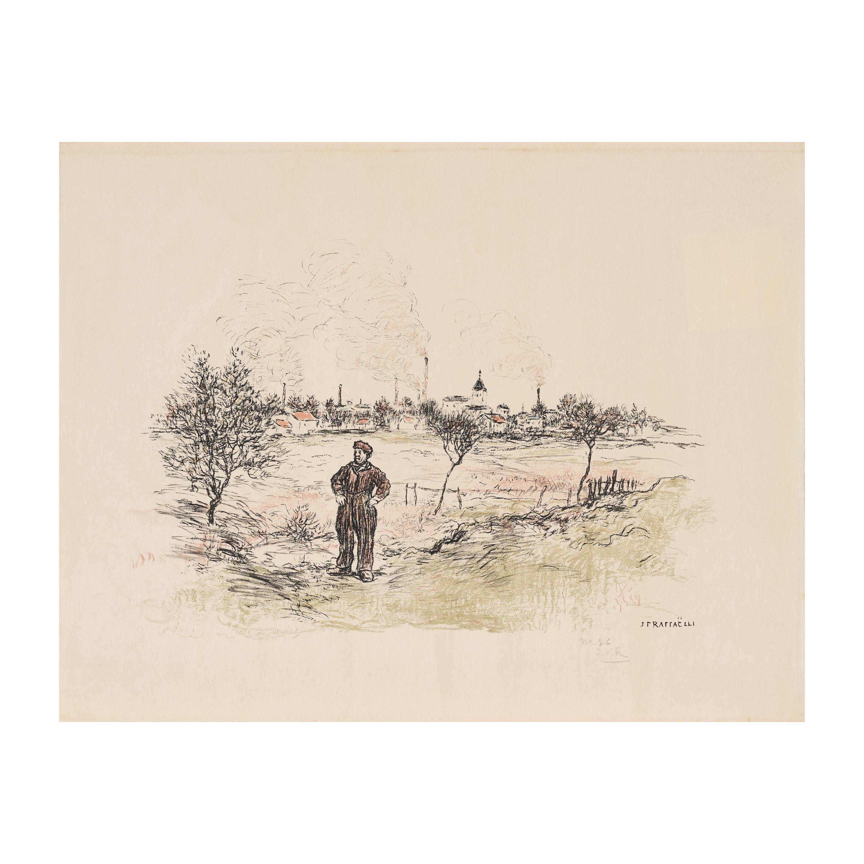 Jean Francois Raffaelli - Paysage de campagne