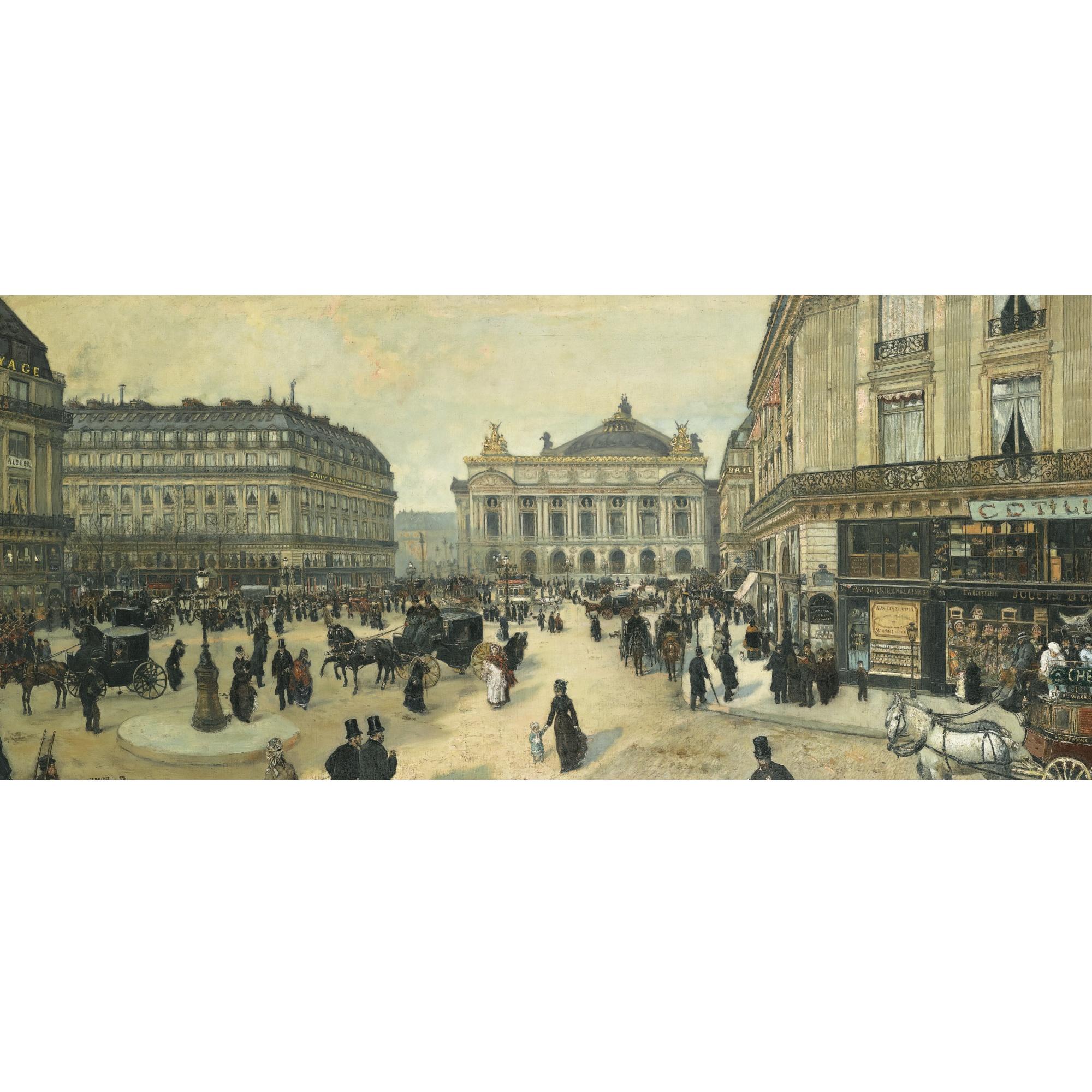 Jean-François Raffaëlli - Place De L\'Opéra, Paris