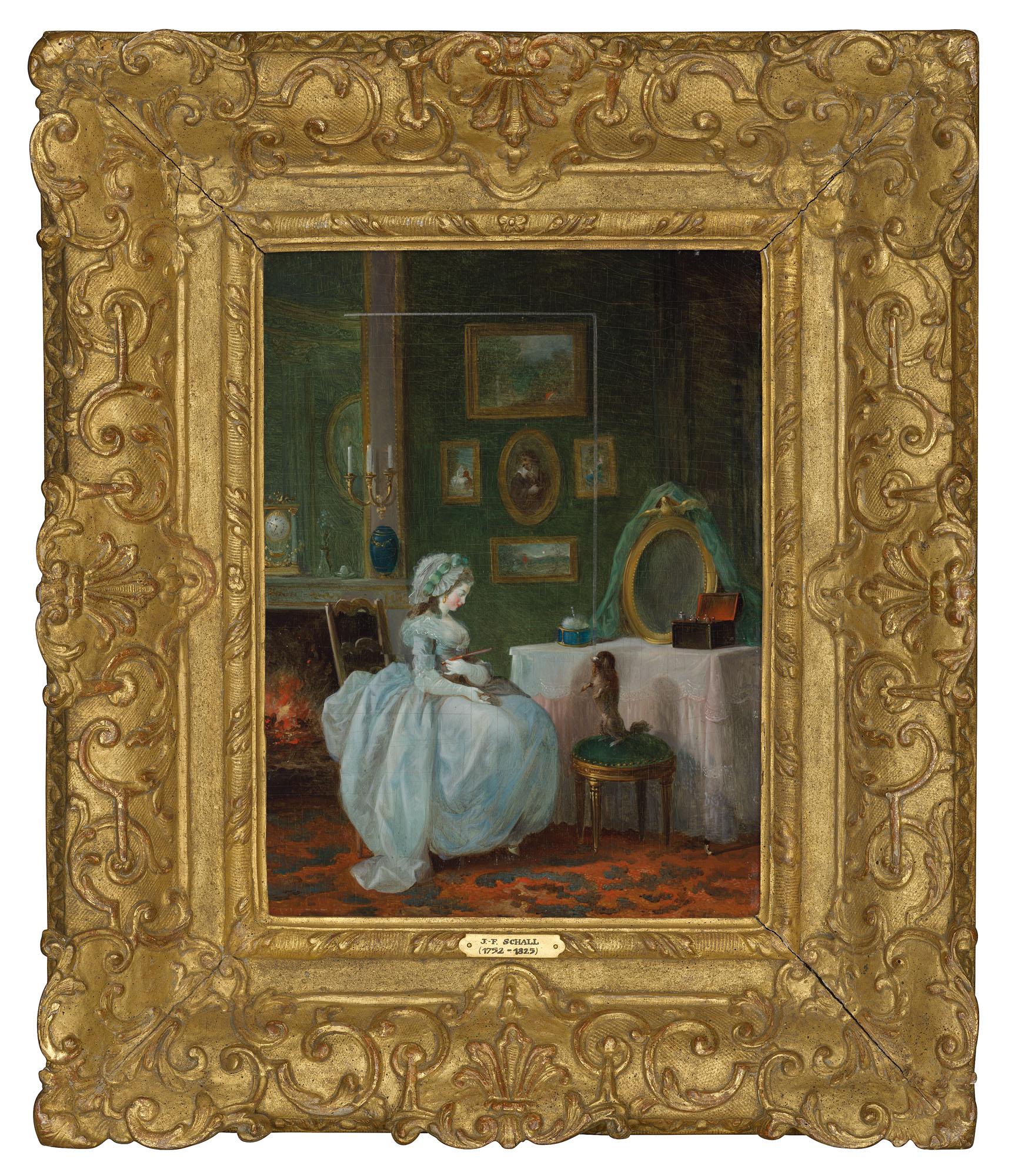 Jean-Frédéric Schall - A lady at her toilette