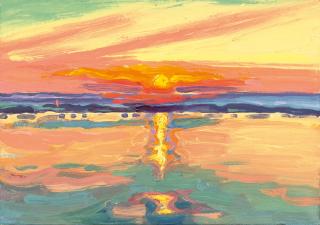 Jean-Frédéric Schnyder - Sonnenuntergang am Zugersee (106)