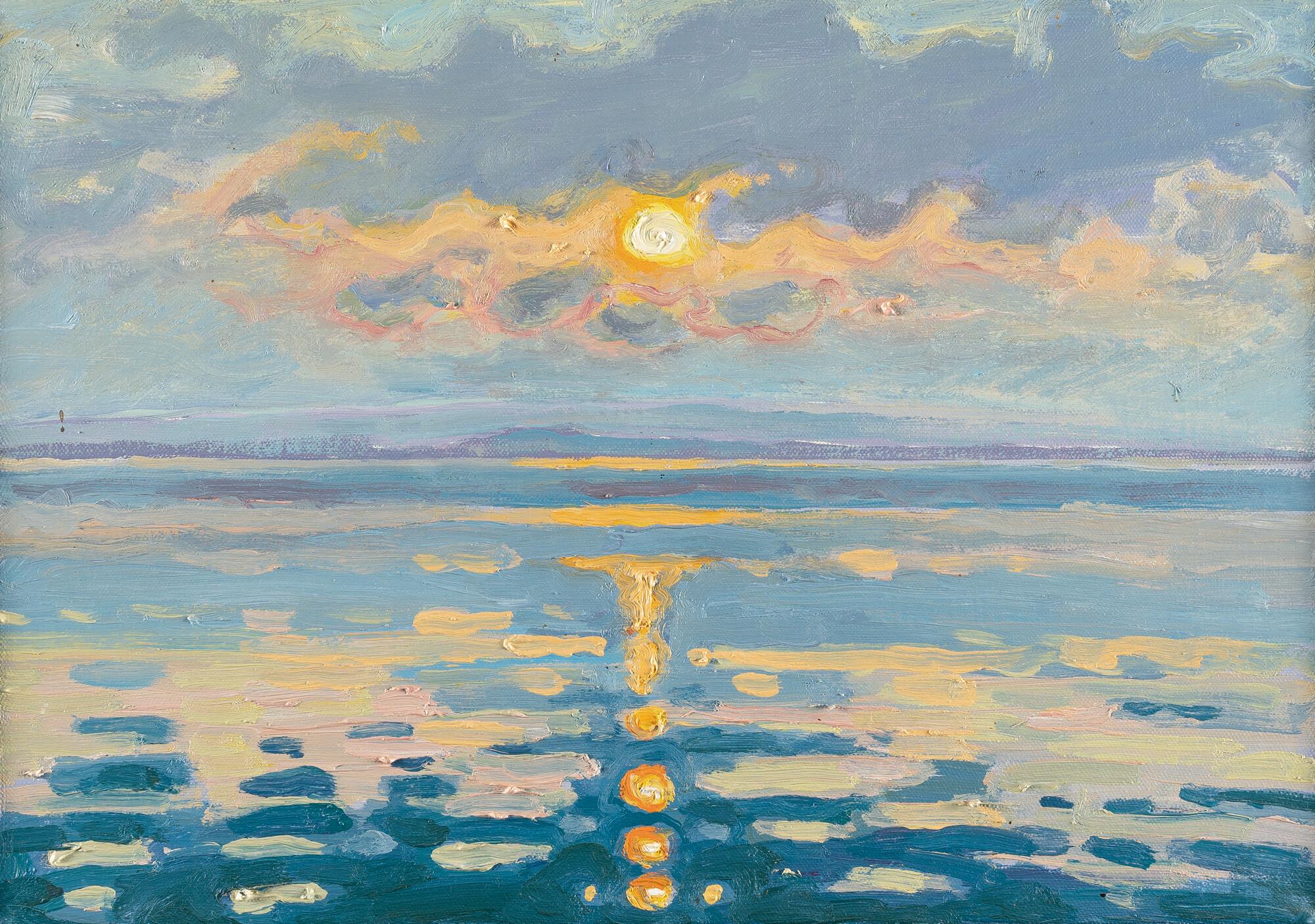Jean-Frédéric Schnyder - Sonnenuntergang am Zugersee (38)