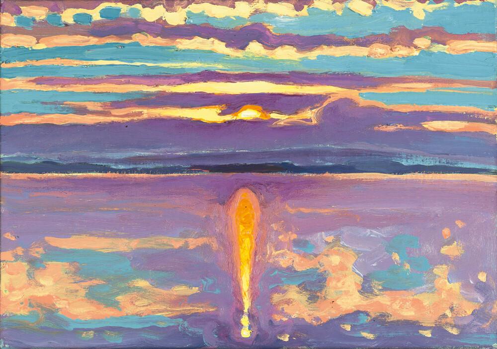 Jean-Frédéric Schnyder - Sonnenuntergang am Zugersee (95)