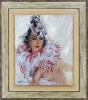 Jean-Gabriel Domergue - Beauty in a boa