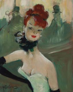 Jean-Gabriel Domergue - Buste De Femme