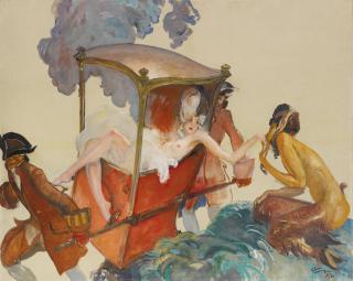 Jean-Gabriel Domergue - Courtisane Et Faunesque