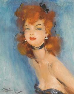 Jean-Gabriel Domergue - Femme Aux Cheveux Roux
