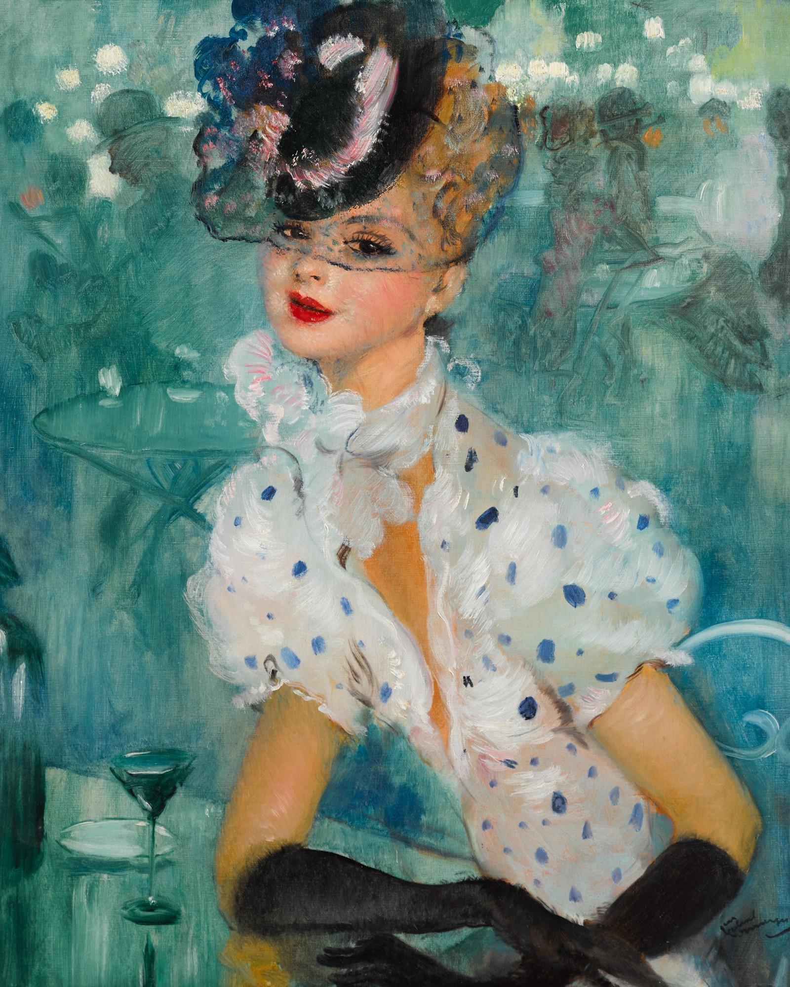 Jean-Gabriel Domergue - Femme aux gants noirs