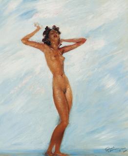 Jean-Gabriel Domergue - Femme Nue Devant La Mer