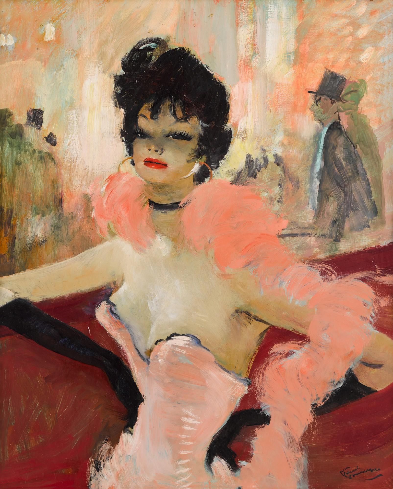 Jean-Gabriel Domergue - Le Boa rose