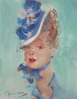 Jean-Gabriel Domergue - Portrait de femme