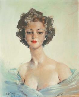 Jean-Gabriel Domergue - Portrait de jeune femme