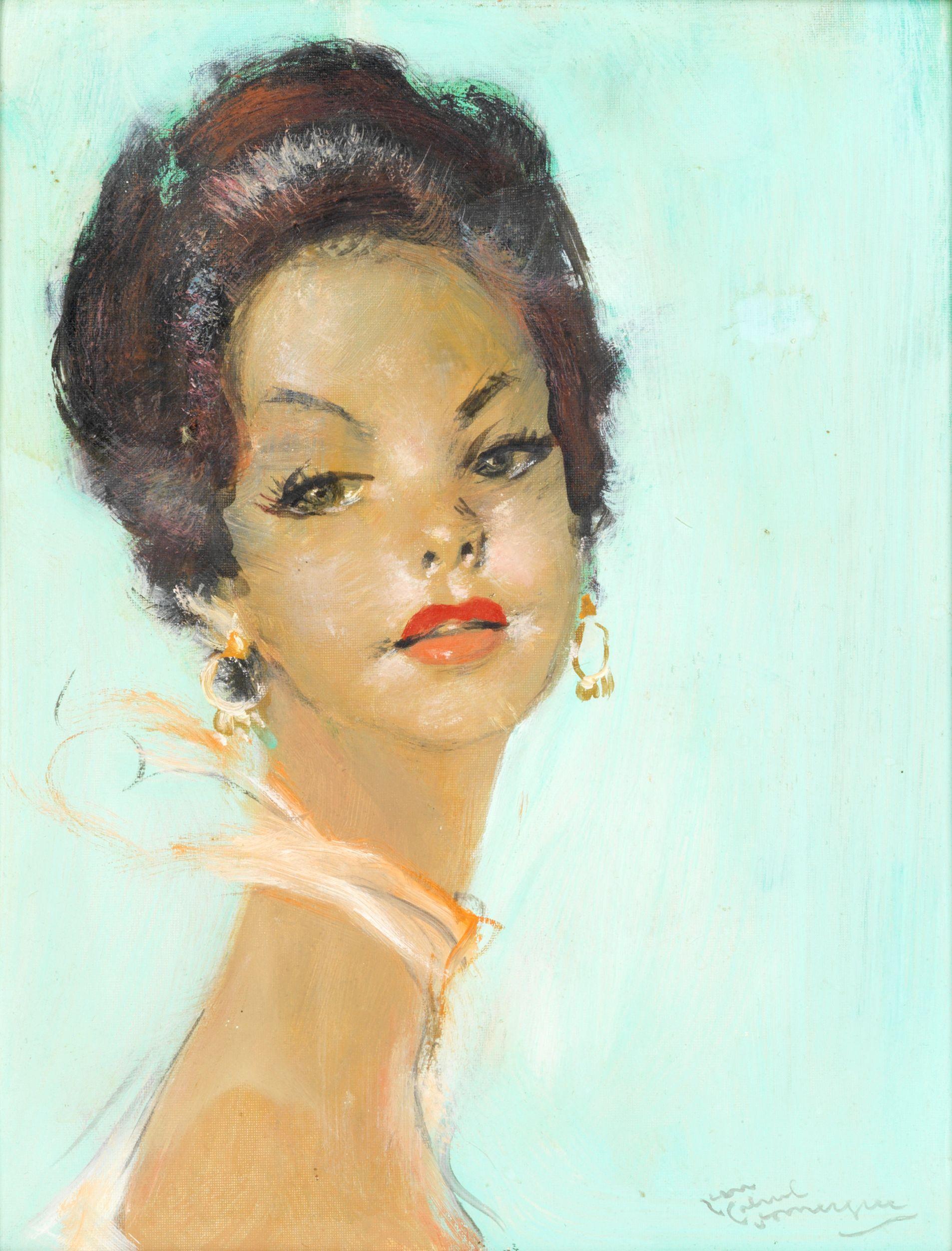 Jean-Gabriel Domergue - Portrait of an elegant young lady
