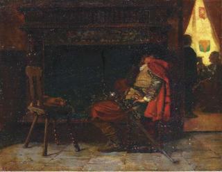 Jean Georges Vibert - Asleep by the Fire