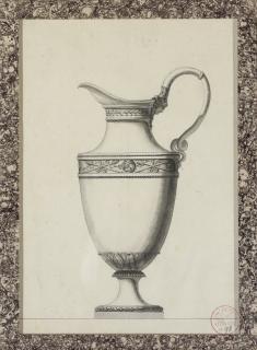 Jean-Guillaume Moitte - Design for a ewer with a Grecian mask handle