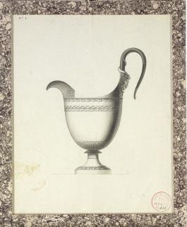 Jean-Guillaume Moitte - Design for a jug with a ram\'s head handle