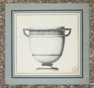 Jean-Guillaume Moitte - Design for a wine cooler with a frieze of palm leaves