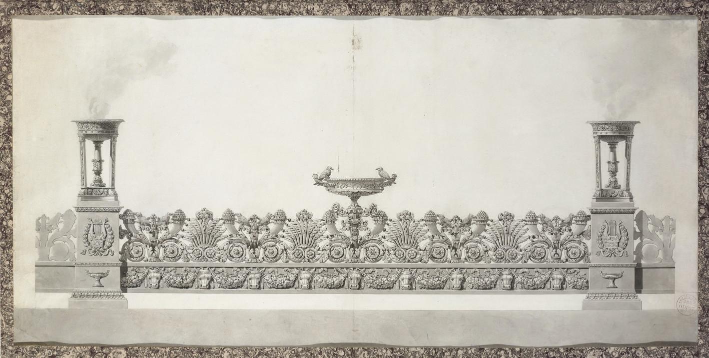 Jean-Guillaume Moitte - Design for an elaborate surtout-de-table